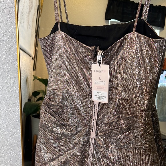 House of CB ‘Socorro’ Sparkle Mini Drape Dress NWT - Picture 4 of 7